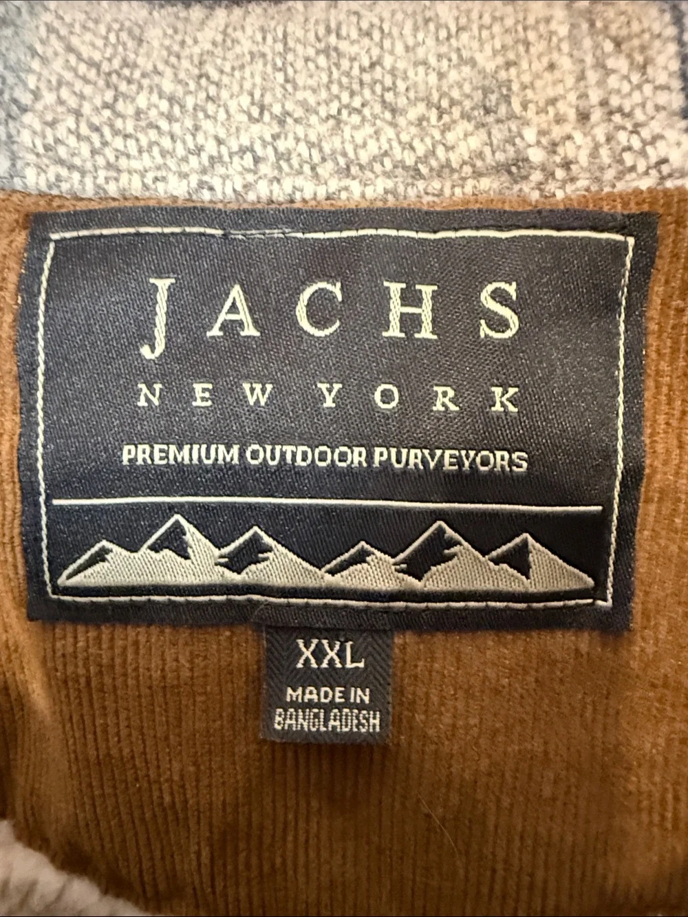 Jachs Men’s Aztec Button-Front Jacket in Gray & Blue-XXL